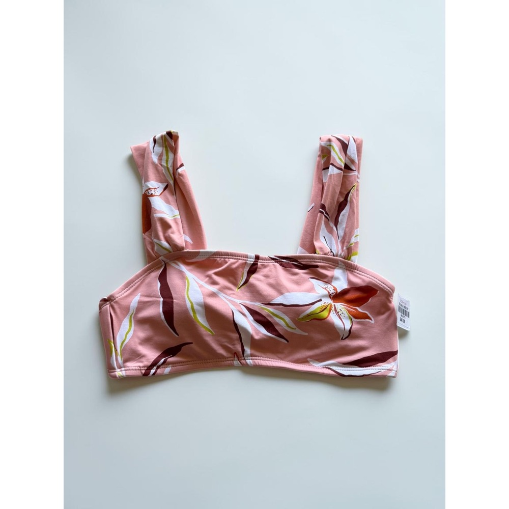 JCPenney Arizona Floral Bikini Swim Top Bralette Women's XS Pink Tropical